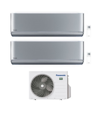 CONDIZIONATORE PANASONIC DUAL SPLIT ETHEREA SILVER 7000+7000 BTU WIFI INVERTER CU-3Z52CBE A+++