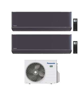CONDIZIONATORE PANASONIC DUAL SPLIT ETHEREA GRAFITE 9000+15000 BTU WIFI INVERTER CU-3Z52CBE A+++
