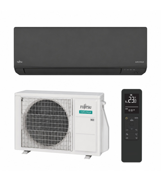 CONDIZIONATORE FUJITSU KJ-B NERO 7000 BTU WI-FI MONOSPLIT INVERTER R32 ASEH07KJCALB + AOEH07KJCA A+++/A+++