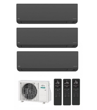 CONDIZIONATORE FUJITSU TRIAL SPLIT KJ-B NERO 9000+12000+14000 BTU WIFI INVERTER AOEG30KBTA4  A++/A+
