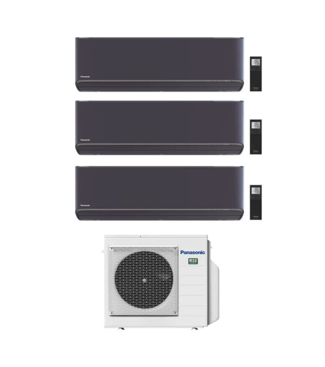 CONDIZIONATORE PANASONIC TRIAL SPLIT ETHEREA GRAFITE 7000+9000+12000 BTU WIFI INVERTER CU-4Z80TBE A++/A+