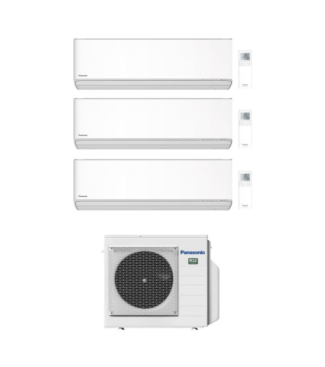 CONDIZIONATORE PANASONIC TRIAL SPLIT ETHEREA BIANCO 9000+9000+12000 BTU WIFI INVERTER CU-4Z68TBE A++/A+