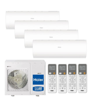 CONDIZIONATORE HAIER SERIE PEARL 12000+12000+12000+12000 BTU QUADRI SPLIT INVERTER WI-FI A+++/A++ - 5U125
