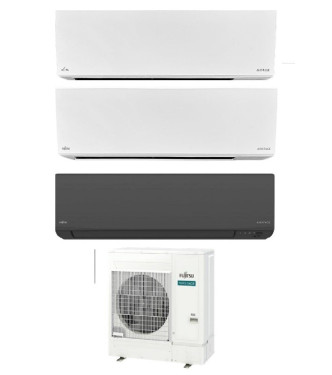 CONDIZIONATORE FUJITSU TRIAL SPLIT KN + KJ NERO 7000+7000+14000 BTU WIFI INVERTER