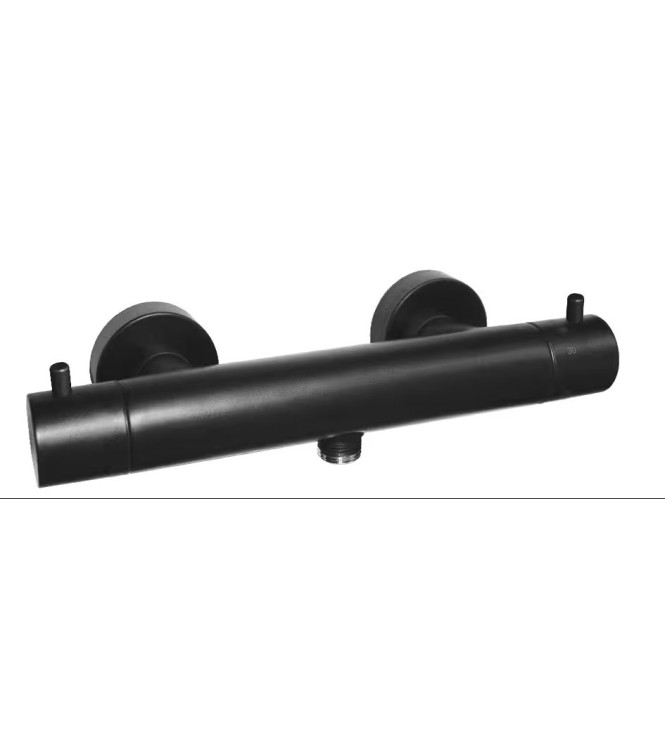 PAFFONI EXTERNAL THERMOSTATIC SHOWER WITHOUT HAND SHOWER BLACK - LIQ168ENO