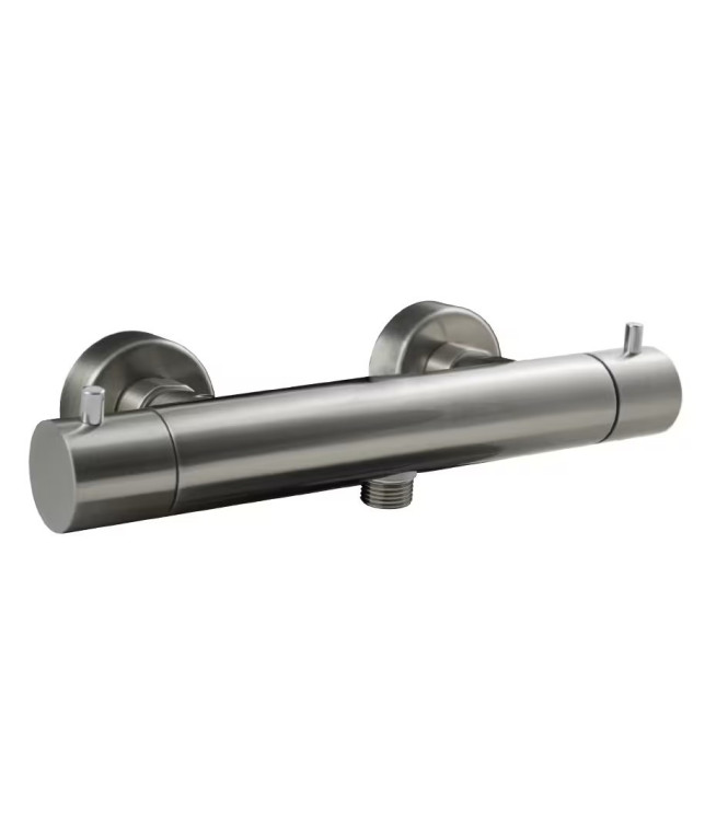 PAFFONI EXTERNAL THERMOSTATIC SHOWER WITHOUT HAND SHOWER STEEL - LIQ168EST