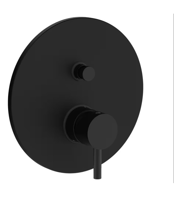 PAFFONI LIGHT MISCELATORE INCASSO DOCCIA CON DEVIATORE NERO OPACO - LIG015NO