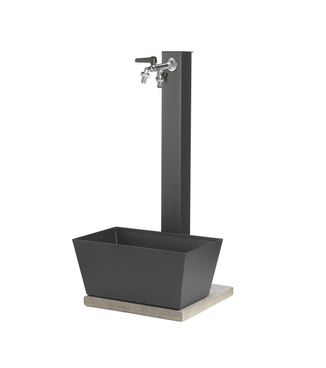 FONTANA CON VASCHETTA RETTANGOLARE ANTRACITE - 42/QVR.5 + RUB/027