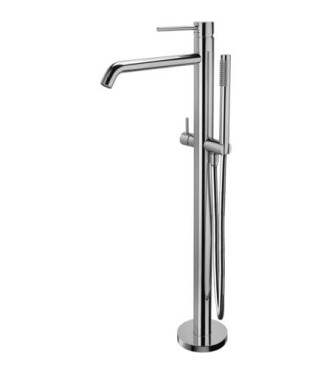 PAFFONI LIG032 LIGHT MISCELATORE MONOCOMANDO VASCA A PAVIMENTO CON DEVIATORE CROMATO