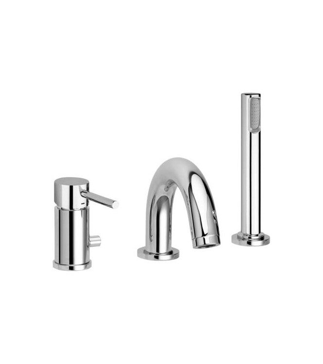 PAFFONI LIG040L LIGHT MISCELATORE BORDO VASCA 3 FORI CROMATO
