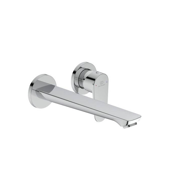 Miscelatore lavabo a parete Ideal Standard Cerafine O con bocca e piastra - Cromo  