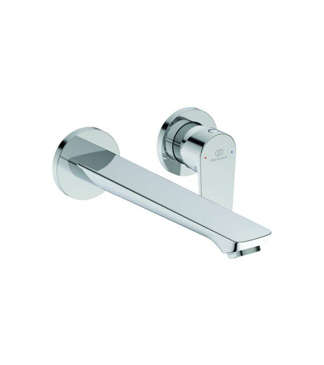 Miscelatore lavabo a parete Ideal Standard Cerafine O con bocca e piastra - Cromo  