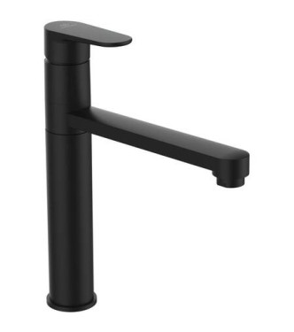 Miscelatore cucina bocca alta Ideal Standard Cerafine O con doccetta estraibile - Nero  