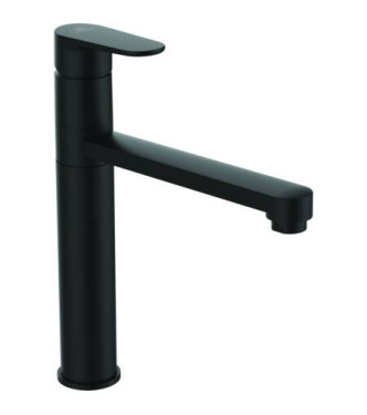 Miscelatore cucina bocca alta Ideal Standard Cerafine O con doccetta estraibile - Nero  