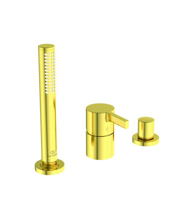 Gruppo vasca-doccia esterno Ideal Standard Cerafine O con deviatore - Gold  