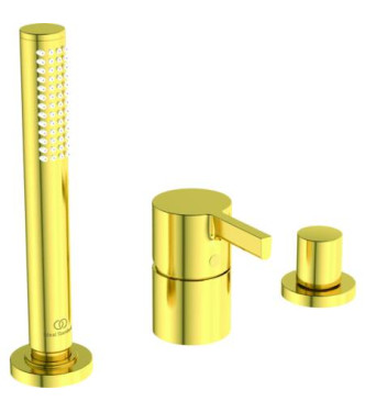 Gruppo vasca-doccia esterno Ideal Standard Cerafine O con deviatore - Gold  