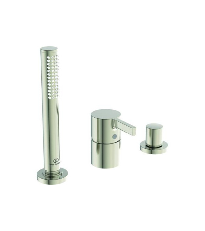 Gruppo vasca-doccia 3 fori Ideal Standard Joy senza bocca - Silver Storm  