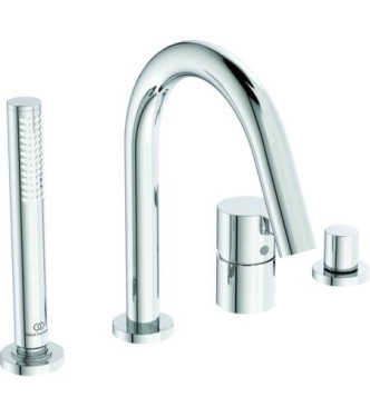 Gruppo vasca-doccia 4 fori Ideal Standard Joy con bocca - Cromo  