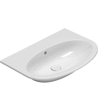 4ALL WASHBASIN WITH FIXTURES 70x48 H.15cm GLOSSY WHITE