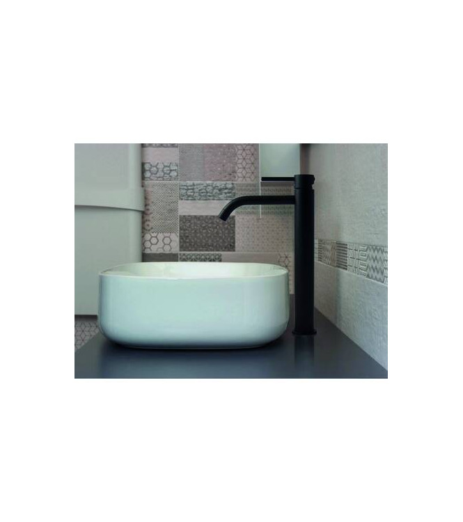 PAFFONI LIG081 LIGHT EXTENDED BASIN MIXER MATT BLACK