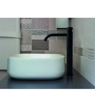 PAFFONI LIG081 LIGHT EXTENDED BASIN MIXER MATT BLACK