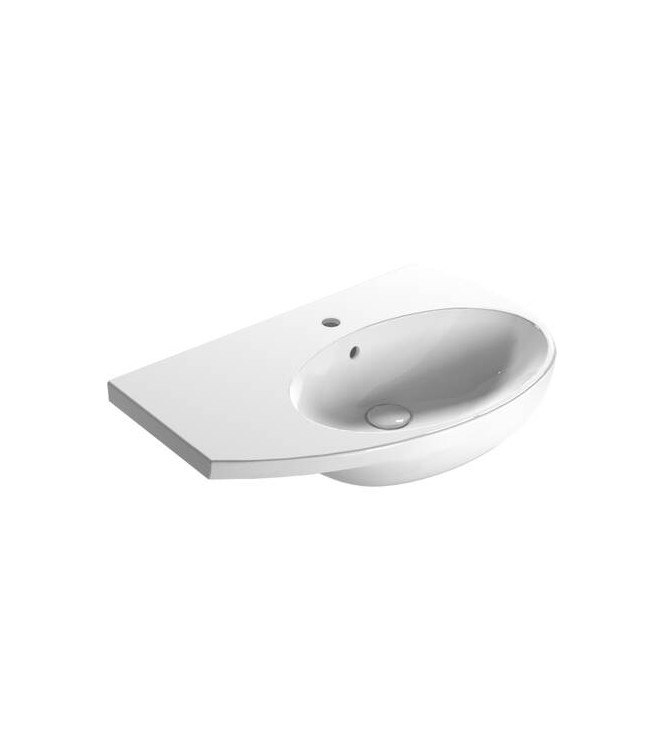 MODE LAVABO SOSPESO DESTRO 70x45 BIANCO LUCIDO