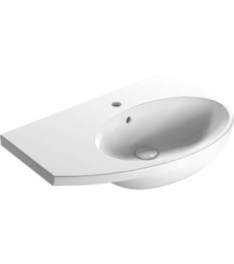 MODE RIGHT SUSPENDED WASHBASIN 70x45 GLOSSY WHITE