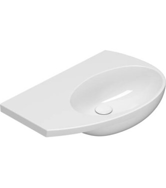 MODE SUSPENDED WASHBASIN RIGHT WITHOUT HOLE 70x45 GLOSSY WHITE