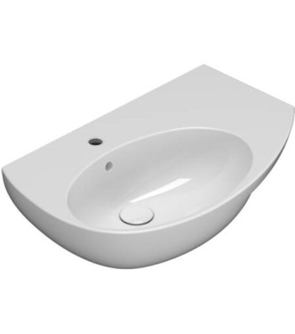 MODE LEFT SUSPENDED WASHBASIN 70x45 GLOSSY WHITE