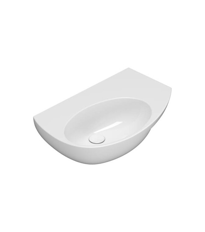 MODE LAVABO SOSPESO SINISTRO SENZA FORO 70x45 BIANCO LUCIDO