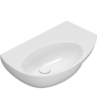 MODE SUSPENDED LEFT SIDE WASHBASIN WITHOUT HOLE 70x45 GLOSSY WHITE