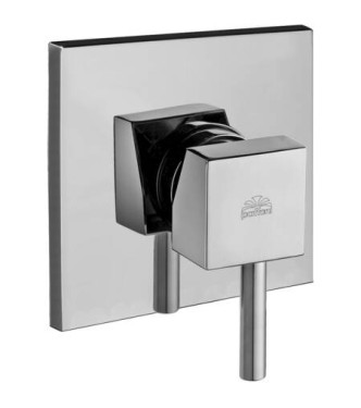 PAFFONI LEA010 LEVEL MISCELATORE MONOCOMANDO INCASSO DOCCIA CROMATO CON PIASTRA INOX