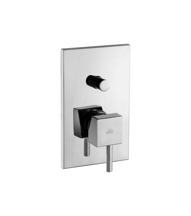 PAFFONI LEA015 LEVEL MISCELATORE MONOCOMANDO INCASSO DOCCIA CON DEVIATORE CROMATO E PIASTRA INOX
