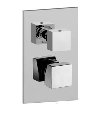 PAFFONI LEA019 LEVEL MISCELATORE MONOCOMANDO INCASSO DOCCIA CON DEVIATORE CROMATO E PIASTRA INOX