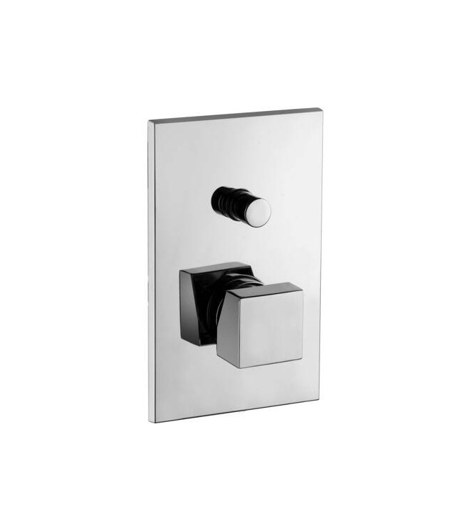 PAFFONI LEC015 LEVEL MISCELATORE MONOCOMANDO INCASSO DOCCIA CON DEVIATORE CROMATO E PIASTRA ABS