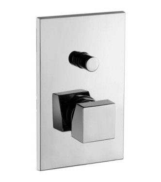 PAFFONI LEC015 LEVEL MISCELATORE MONOCOMANDO INCASSO DOCCIA CON DEVIATORE CROMATO E PIASTRA ABS