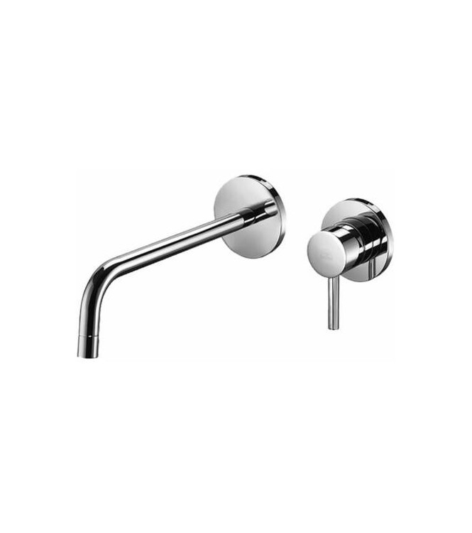 PAFFONI LIG104 70 LIGHT FLUSH-UP WASHBASIN MIXER 2 HOLE WITH 2 PLATES ø70mm BROOOM L123mm CHROMED