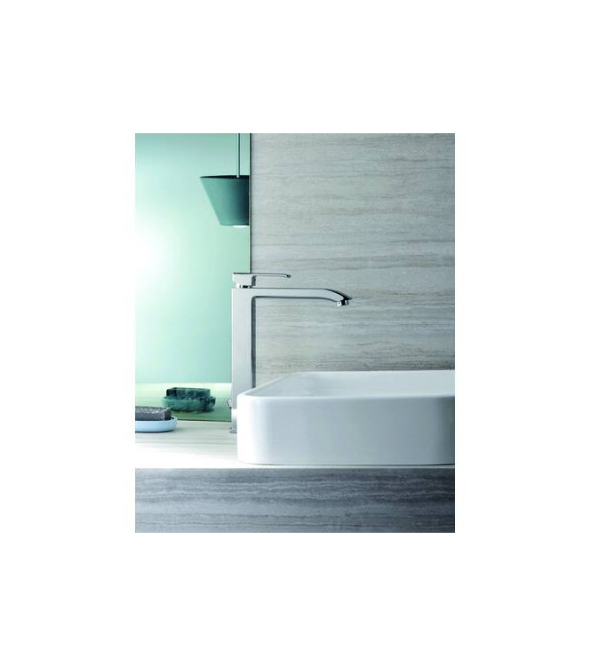 PAFFONI LES085 LEVEL PROLONGED WASHBASIN SINGLE LEVEL MIXER with ø1.1/4" drain CHROMED