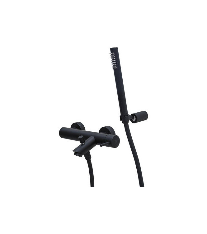 PAFFONI LIG023 LIGHT EXTERNAL BATH MIXER WITH DUPLEX MATT BLACK