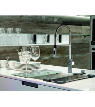 PAFFONI LIG179 LIGHT MISCELATORE MONOCOMANDO LAVELLO PROFESSIONAL CROMATO