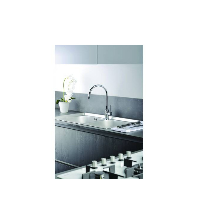 PAFFONI LIG180 LIGHT MISCELATORE MONOCOMANDO LAVELLO CANNA ø18 CROMATO