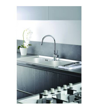 PAFFONI LIG180 LIGHT MISCELATORE MONOCOMANDO LAVELLO CANNA ø18 CROMATO