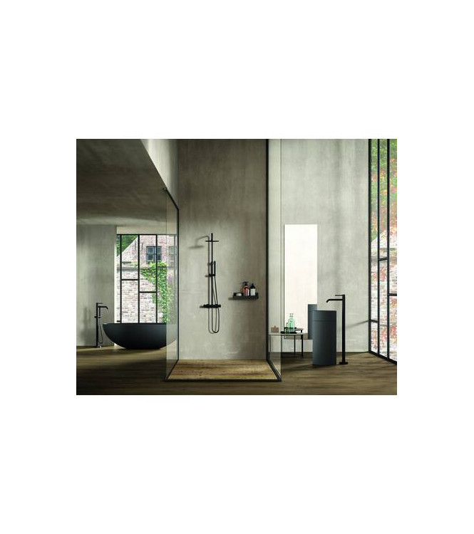 PAFFONI LIQ168E LIGHT EXTERNAL SHOWER THERMOSTAT WITHOUT HAND SHOWER BLACK