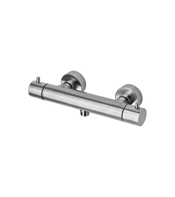 PAFFONI LIQ168E LIGHT EXTERNAL SHOWER THERMOSTAT WITHOUT HAND SHOWER STEEL