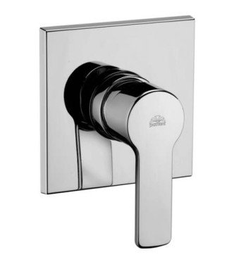 PAFFONI RED010 RED SINGLE-LEVER CONCEALED SHOWER MIXER CHROME WITH STAINLESS STEEL PLATE