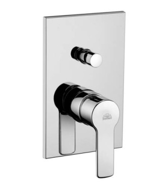 PAFFONI RED015 RED CONCEALED SINGLE-LEVER SHOWER MIXER WITH CHROME DIVERTER AND ABS PLATE