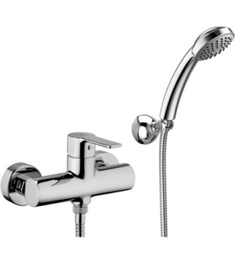 PAFFONI RED168D RED SINGLE-LEVER EXTERNAL SHOWER MIXER WITH CHROME DUPLEX