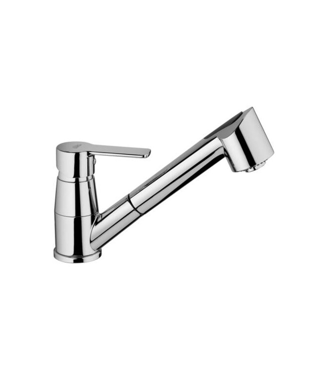 PAFFONI RED183 RED MISCELATORE MONOCOMANDO LAVELLO CON DOCCETTA ESTRAIBILE CROMATO