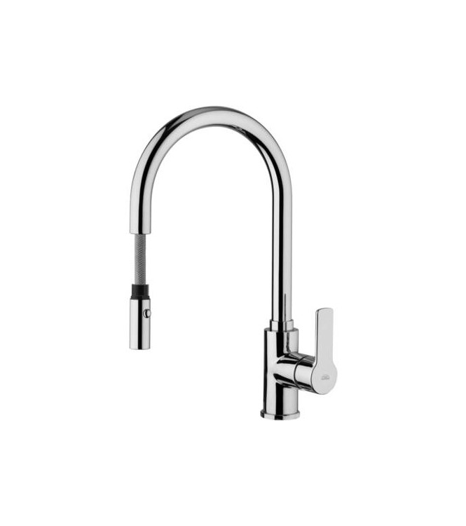 PAFFONI RED285 RED MISCELATORE MONOCOMANDO LAVELLO CON DOCCETTA ESTRAIBILE CROMATO