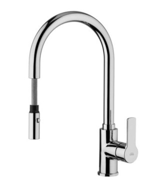 PAFFONI RED285 RED MISCELATORE MONOCOMANDO LAVELLO CON DOCCETTA ESTRAIBILE CROMATO